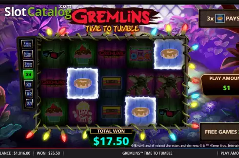 Free Spins. Gremlins Time To Tumble slot