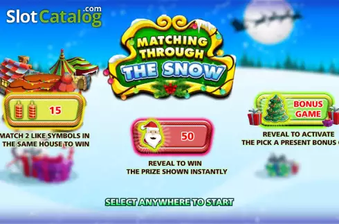 Start Screen. Matching Through The Snow slot