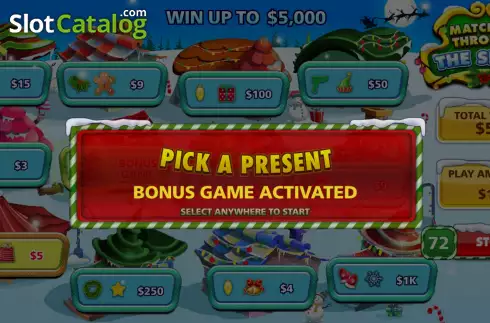 Bonus Game Screen. Matching Through The Snow slot