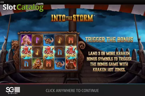 Start Screen. Into the Storm slot