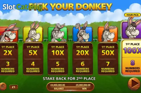 Game Screen 1. Donkey Dash slot