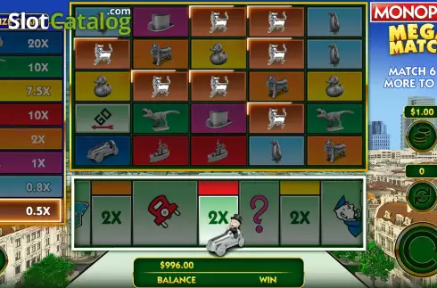 Win Screen. Monopoly Mega Match slot