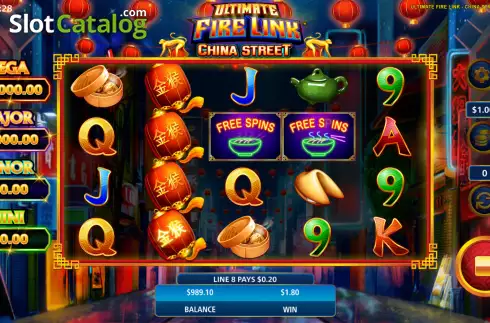 Win screen 2. Ultimate Fire Link China Street slot