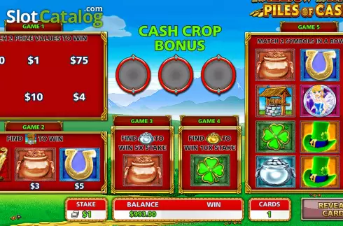 Bildschirm7. Rainbow Riches Piles Of Cash slot