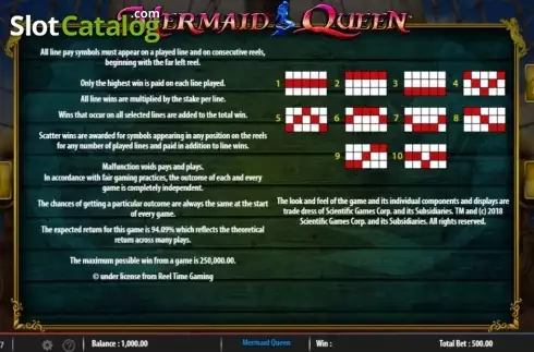 Rules. Mermaid Queen (Light and Wonder) slot