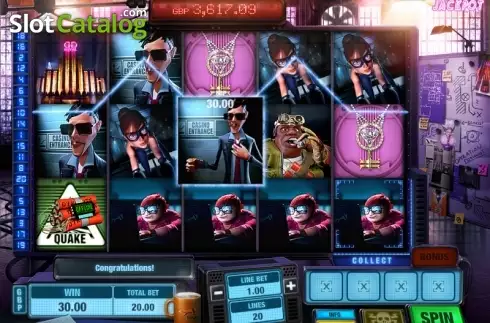 Win screen. The Casino Job Jackpot slot