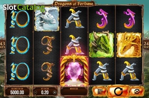 Reel Screen. Dragons of Fortune slot