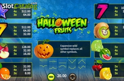Paytable. Halloween Fruits (Others) slot