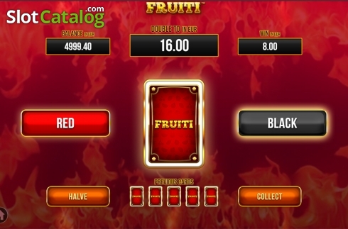 Gamble game screen. Fruiti slot