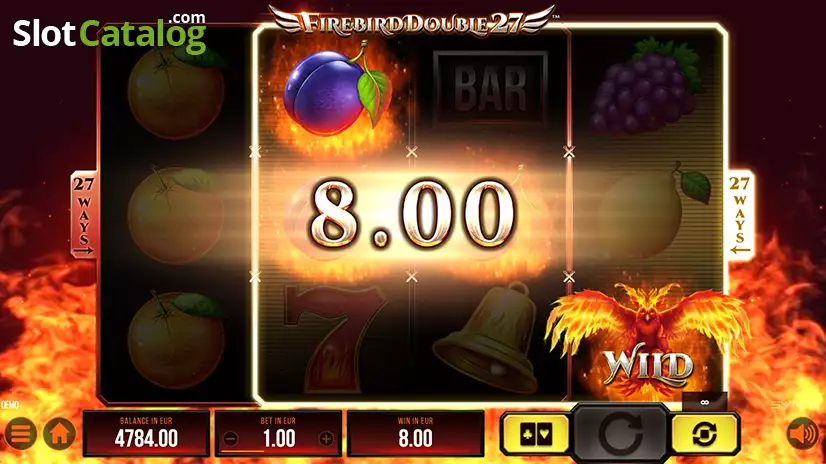 Firebird Double 27 Wild Win Screen
