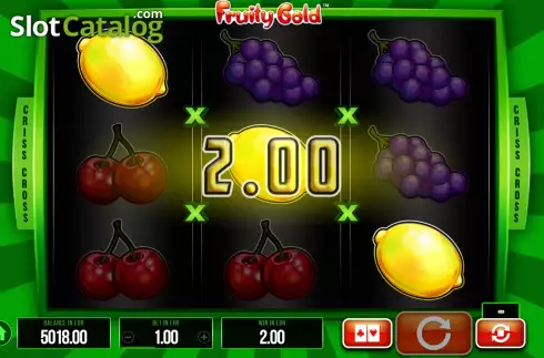 Win Screen. Fruity Gold slot