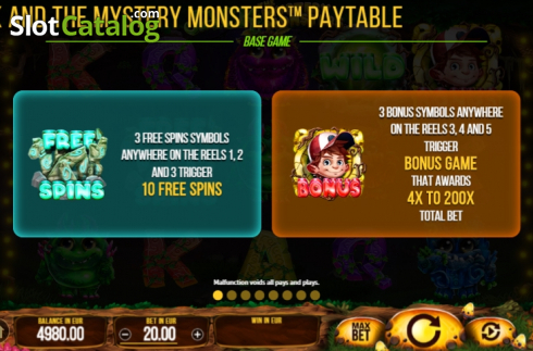 Ecran5. Jack And The Mystery Monsters slot