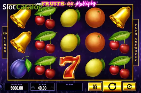 Schermo2. Fruits Go Multiply slot