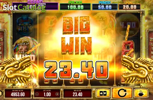 Big Win Screen. Aztec Jaguar slot
