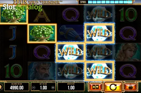 Win Screen. Zeus Wild Thunder slot