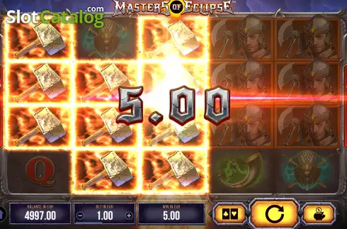 Win Screen. Masters of Eclipse slot