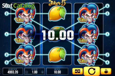 Win screen 3. Joker 5 (SYNOT) slot