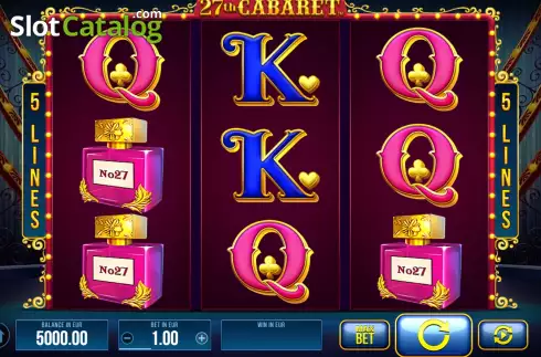 Game screen. 27th Cabaret slot