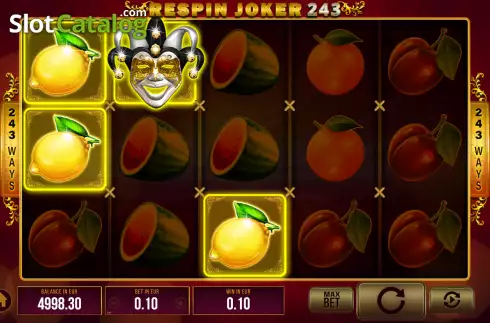Win screen 2. Respin Joker 243 slot
