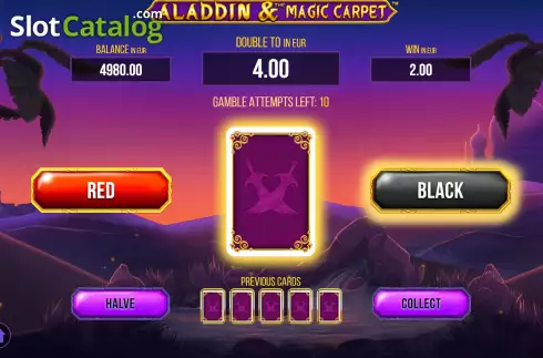 Écran5. Aladdin and The Magic Carpet Machine à sous