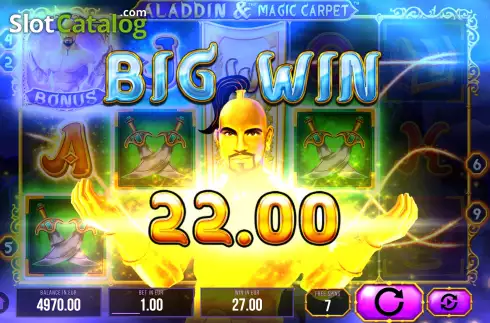 Free Spins Gameplay Screen 2. Aladdin and The Magic Carpet slot