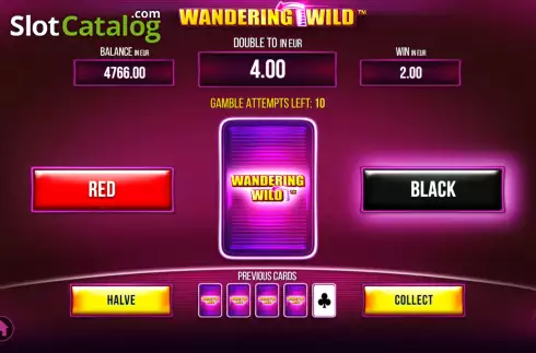 Risk game screen. Wandering Wild slot