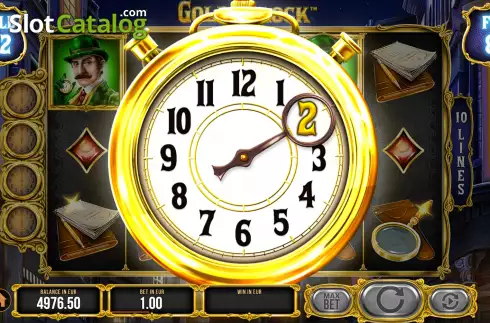 Free Spins Gameplay Screen. Gold Oclock slot