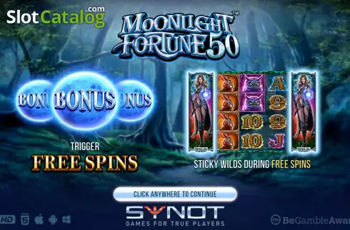 Pantalla2. Moonlight Fortune 50 Tragamonedas 