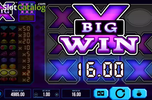 Win Screen 6. Big X slot