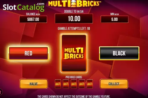 Win Screen 2. Multi Bricks slot