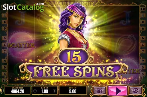 Free Spins Win Screen. Madam Lucky slot