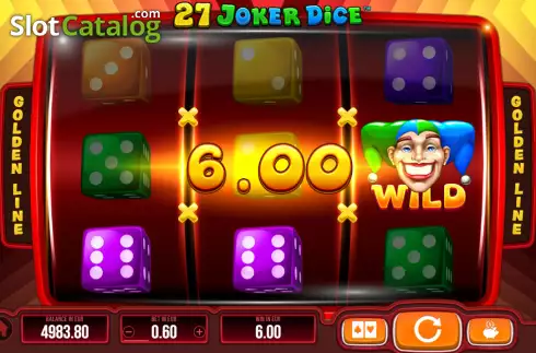 Win screen 2. 27 Joker Dice slot