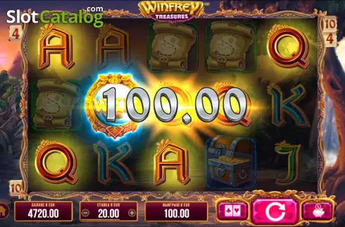 Win screen. Winfrey Treasures slot