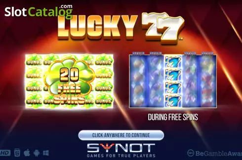 Bildschirm2. Lucky 77 slot
