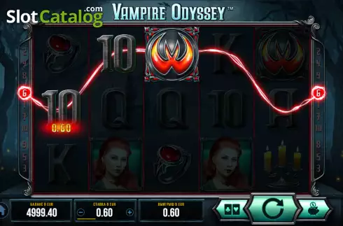 Win screen. Vampire Odyssey slot