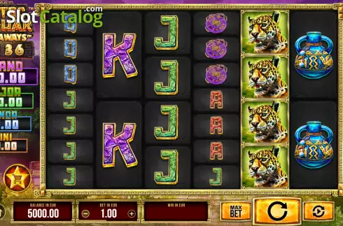 Game screen. Aztec Jaguar Megaways slot