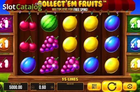 Game screen. Collect'em Fruits slot