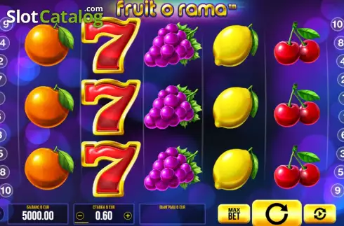 Game screen. Fruit o Rama slot