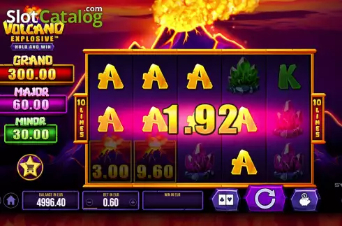 Pantalla3. Volcano Explosive Tragamonedas