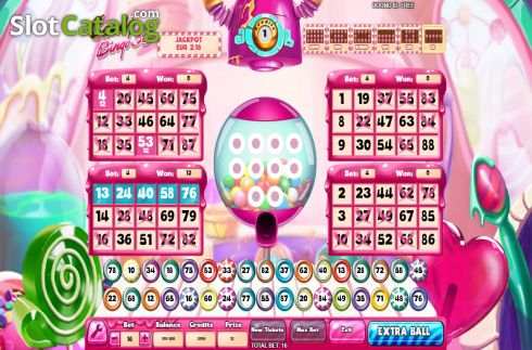 Win screen. Candy Bingo 3D slot