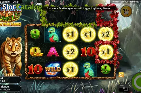 Hold and Win Bonus Game Win Screen. Lightning Jungle slot