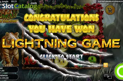 Hold and Win Bonus Game Win Screen 2. Lightning Jungle slot