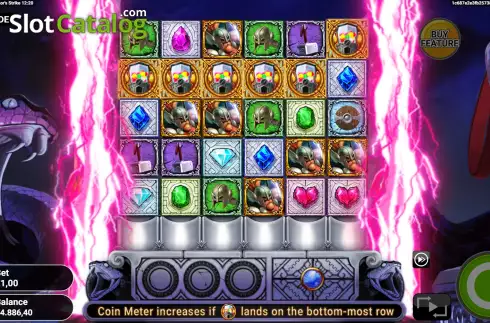 Free Spins Win Screen. Capsule Treasure Thor's Strike slot