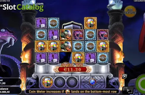 Free Spins Win Screen 3. Capsule Treasure Thor's Strike slot
