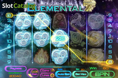 画面4. Elemental 7 カジノスロット