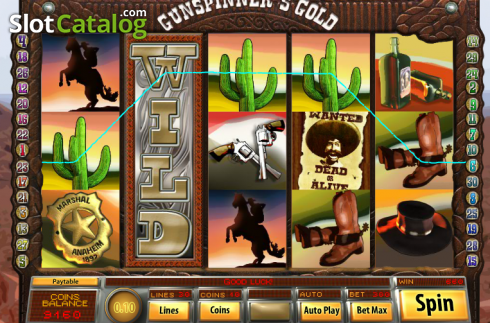 Skärmdump3. Gunspinner's Gold slot