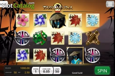 Game Workflow screen. Tanzakura slot