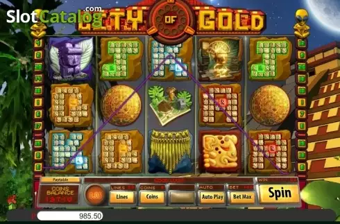 Skärmdump3. City of Gold (Saucify) slot