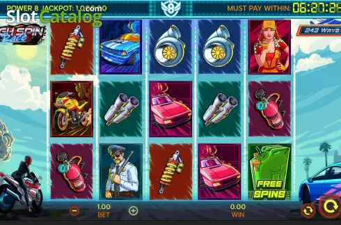 Game screen. High Spin Race slot