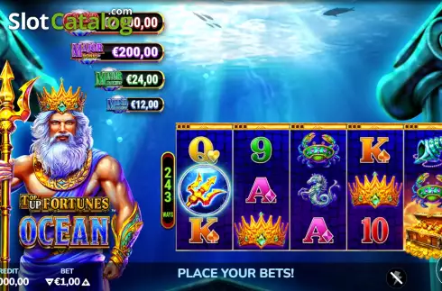 Game screen. Top Up Fortunes - Ocean slot